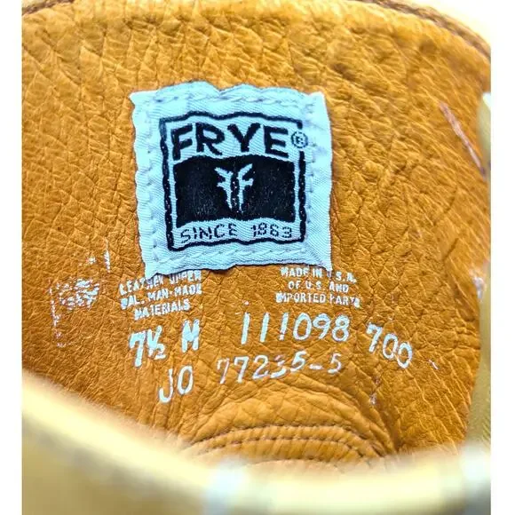 Frye Vintage Campus Boots Banana Yellow Leather Women’s Size 7.5 - Picture 4 of 8